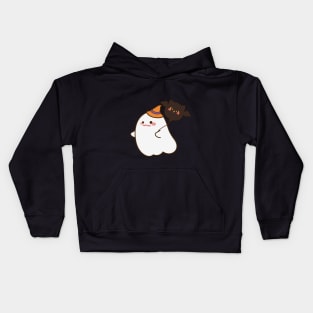 Kawaii Ghost with Oel Balloon Kids Hoodie